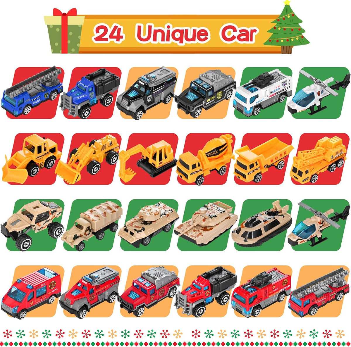 日英美直送 Alloy Car Toys Advent Calendar 聖誕倒數日曆 兒童款 聖誕快樂特輯 不參與$900免運 滿$900可加$25免運到順豐站/智能櫃 Christmas Advent Calendars 2026