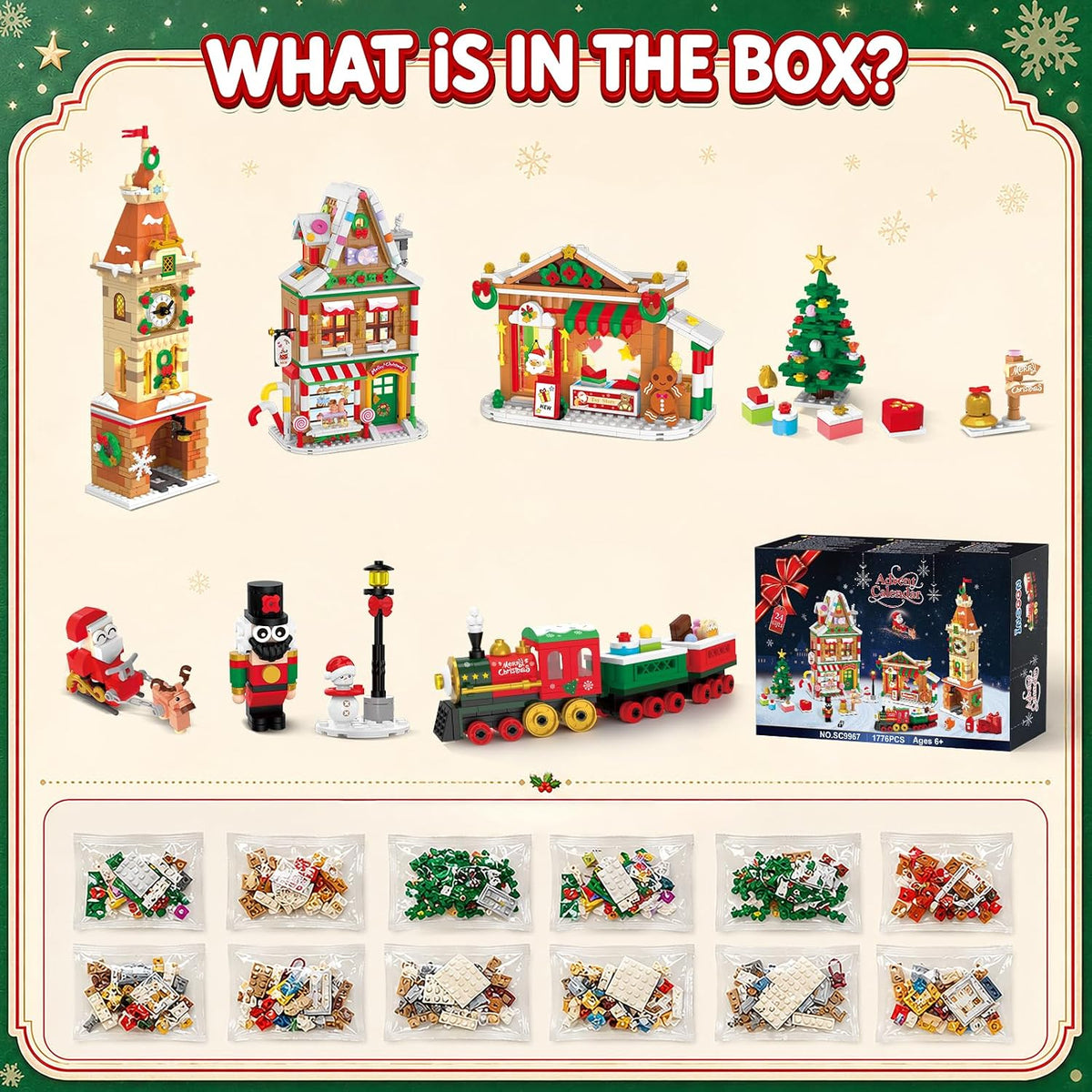 日英美直送 LED Christmas Main Street Building Set Advent Calendar 聖誕倒數日曆 大人款/兒童款 聖誕快樂特輯 不參與$900免運 滿$900可加$25免運到順豐站/智能櫃 Christmas Advent Calendars 2026