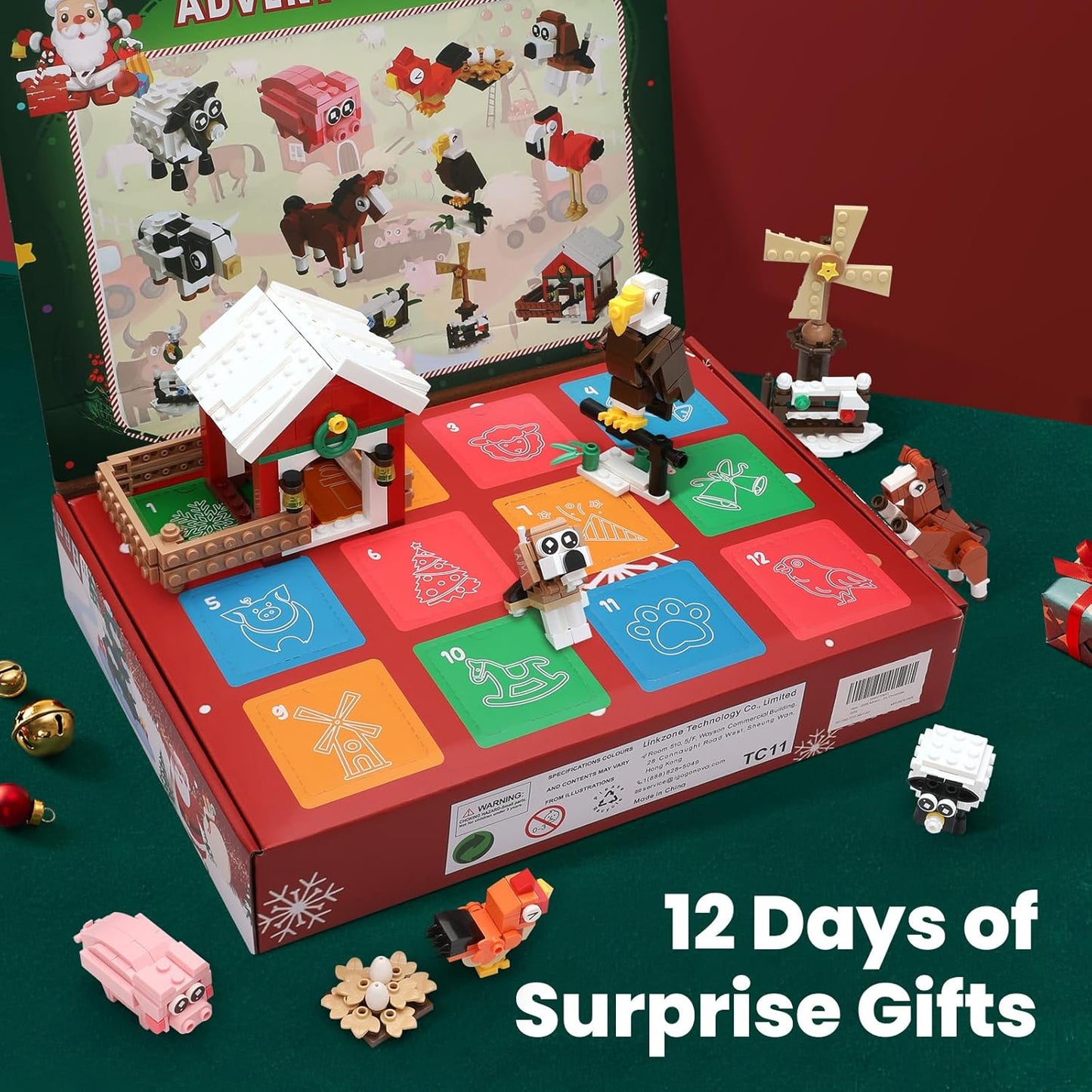 英美直送 Animal Farm Building Blocks Set 聖誕倒數日曆 兒童款 聖誕快樂特輯 聖誕倒數日曆A 不參與$900免運 滿$900可加$25免運 Christmas Advent Calendars 2025