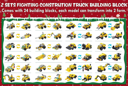 英美直送 STEM Construction Vehicles Building Blocks 聖誕倒數日曆 兒童款 聖誕快樂特輯 聖誕倒數日曆A 不參與$900免運 滿$900可加$25免運 Christmas Advent Calendars 2025