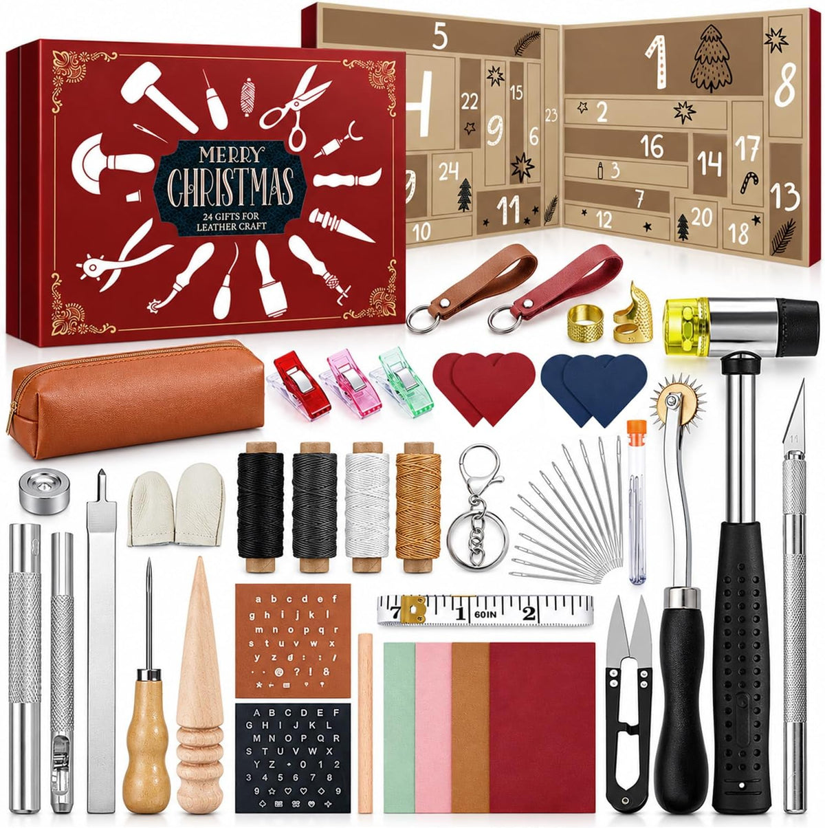 日英美直送 MOVINPE Leather Crafting Kit Advent Calendar 聖誕倒數日曆 大人款/兒童款 聖誕快樂特輯 不參與$900免運 滿$900可加$25免運到順豐站/智能櫃 Christmas Advent Calendars 2026