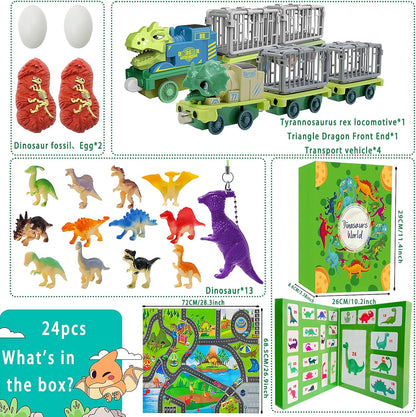 英美直送 Dinosaur Figure Car Map 聖誕倒數日曆 兒童款 聖誕快樂特輯 聖誕倒數日曆A 不參與$900免運 滿$900可加$25免運 Christmas Advent Calendars 2025
