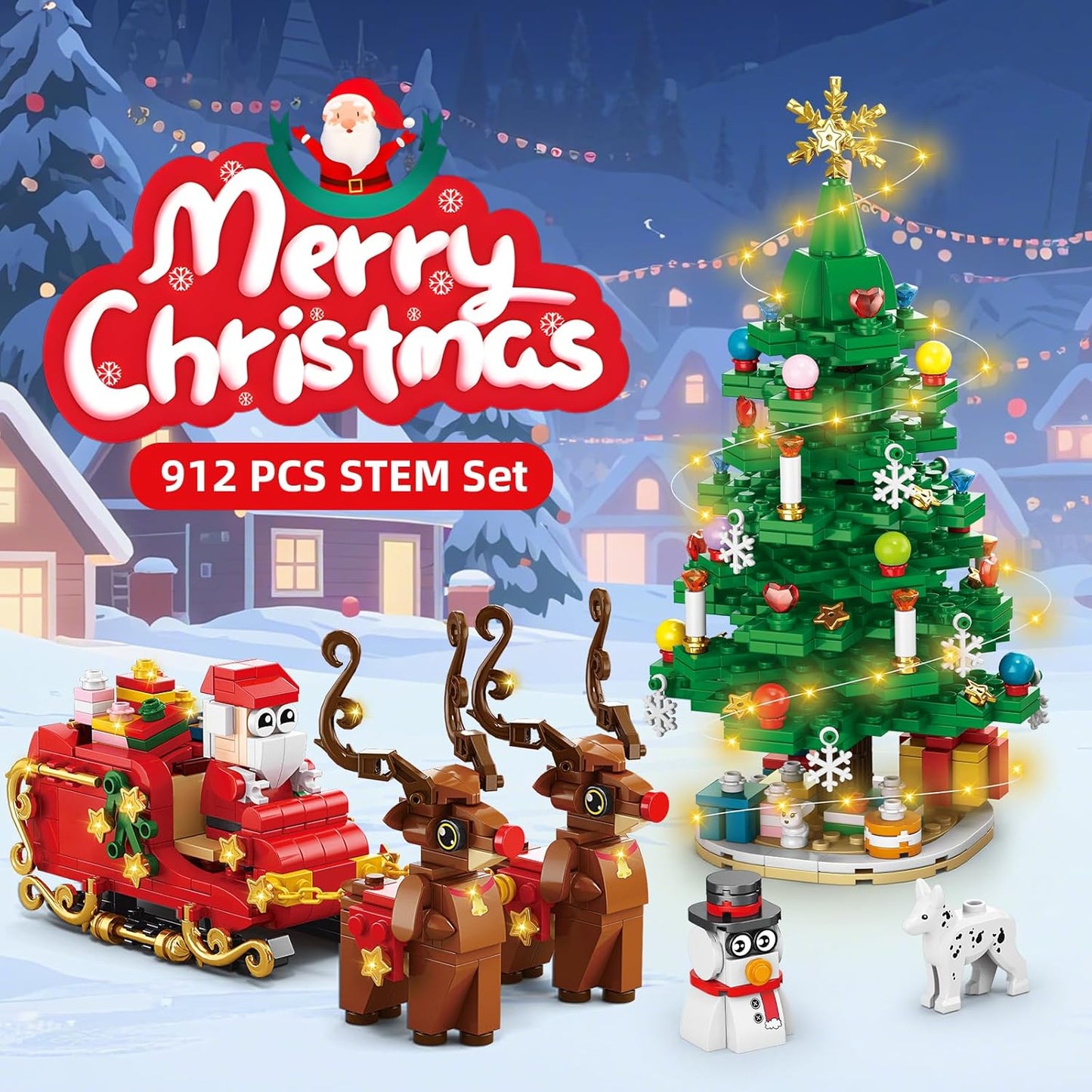 英美直送 LED Christmas Tree Building Blocks 聖誕倒數日曆 大人款/兒童款 聖誕快樂特輯 聖誕倒數日曆A 不參與$900免運 滿$900可加$25免運 Christmas Advent Calendars 2025