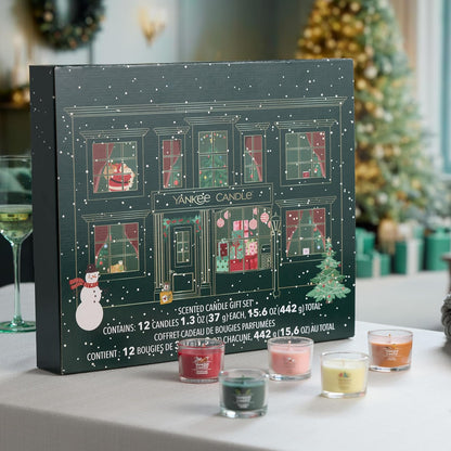 日英美直送 Yankee Candle Signature Votive Mini Candle Jars 12 Day Advent Calendar 聖誕倒數日曆 大人款 聖誕快樂特輯 不參與$900免運 滿$900可加$25免運到順豐站/智能櫃 Christmas Advent Calendars 2026