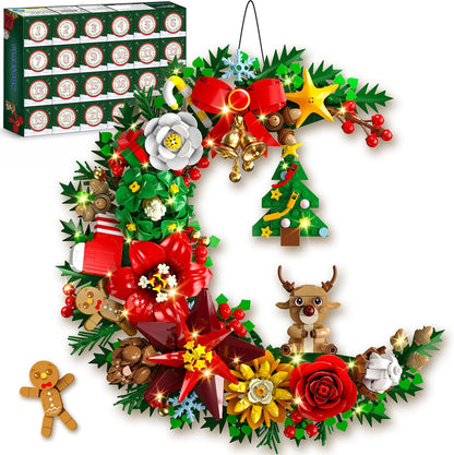 日英美直送 LED Christmas Moon Wreath Building Set Advent Calendar 聖誕倒數日曆 大人款/兒童款 聖誕快樂特輯 不參與$900免運 滿$900可加$25免運到順豐站/智能櫃 Christmas Advent Calendars 2026