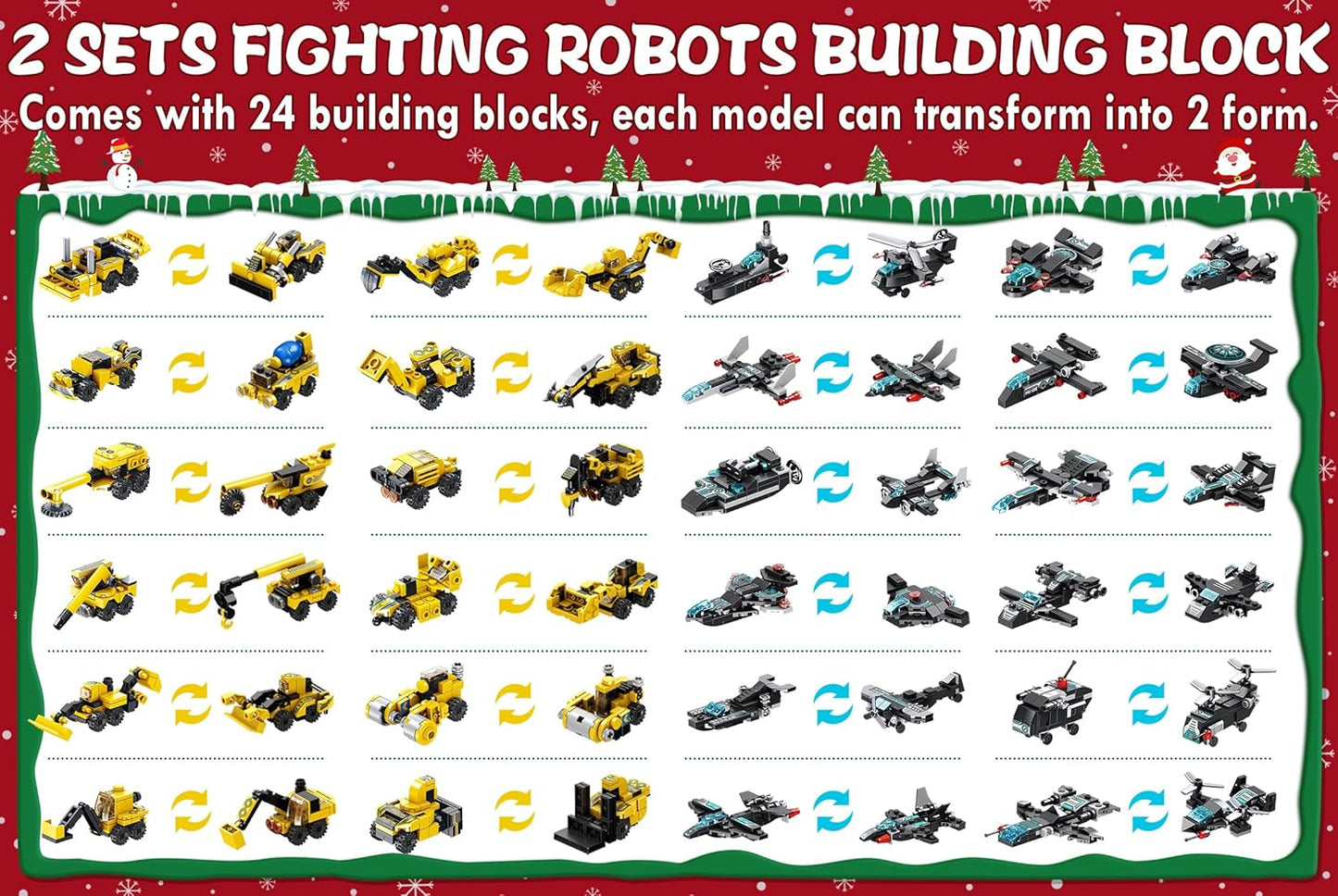 英美直送 STEM Robot Building Blocks 聖誕倒數日曆 兒童款 聖誕快樂特輯 聖誕倒數日曆A 不參與$900免運 滿$900可加$25免運 Christmas Advent Calendars 2025