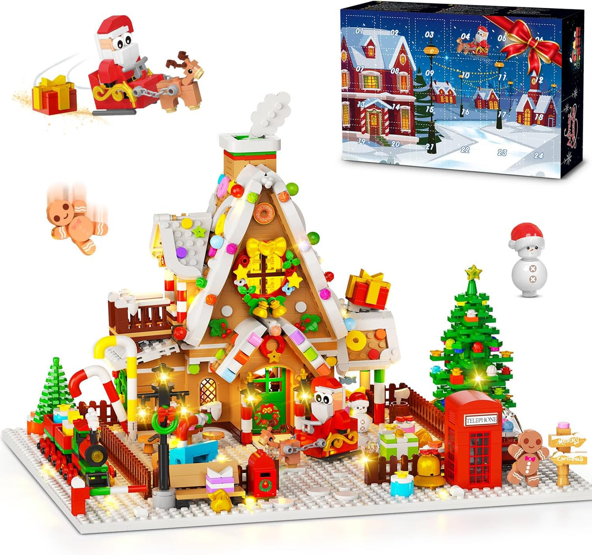 日英美直送 LED Gingerbread House Mini Building Set Advent Calendar 聖誕倒數日曆 大人款/兒童款 聖誕快樂特輯 不參與$900免運 滿$900可加$25免運到順豐站/智能櫃 Christmas Advent Calendars 2026