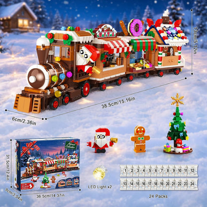 日英美直送 LED Gingerbread Train Building Toy Advent Calendar 聖誕倒數日曆 大人款/兒童款 聖誕快樂特輯 不參與$900免運 滿$900可加$25免運到順豐站/智能櫃 Christmas Advent Calendars 2026