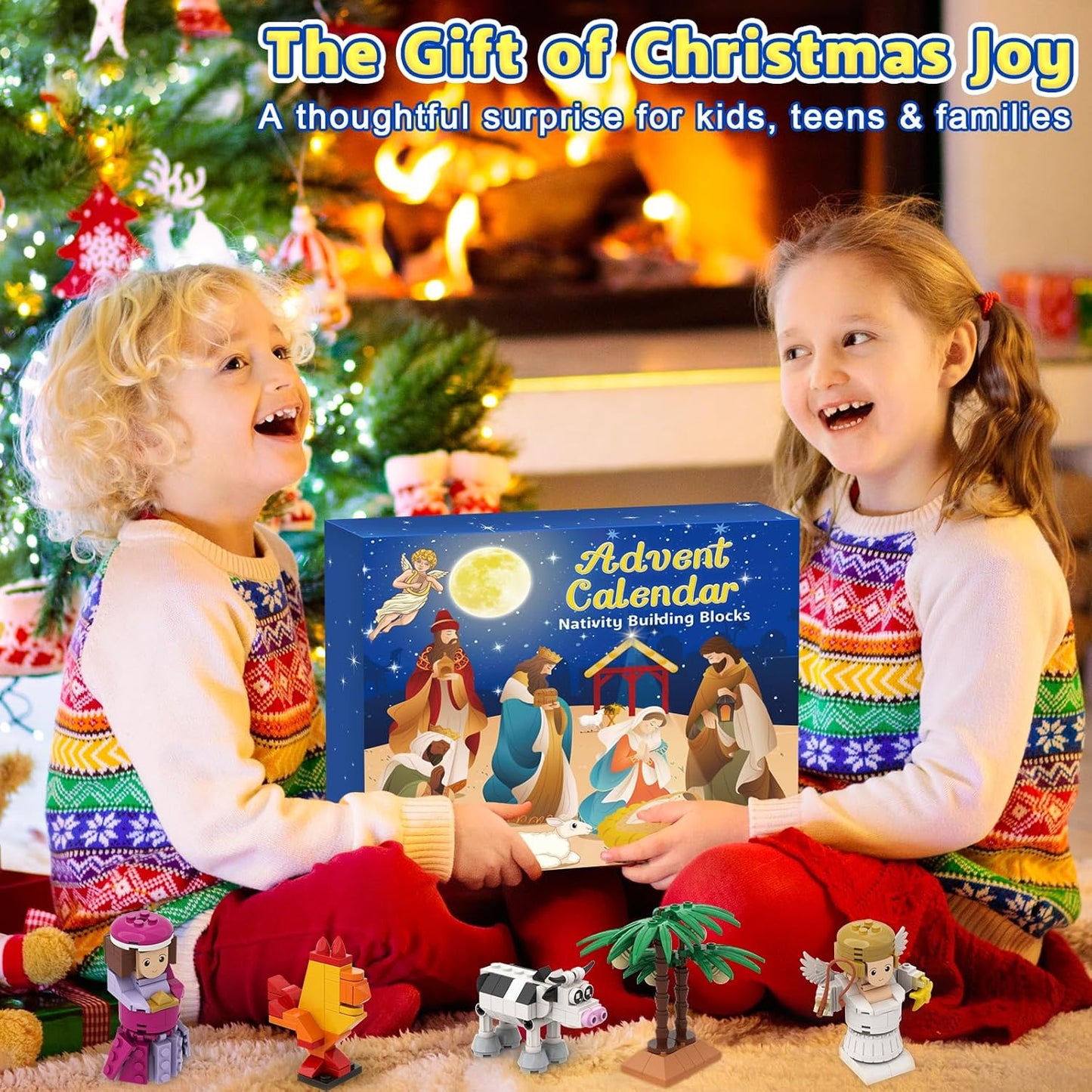 英美直送 Nativity Building Blocks Set 聖誕倒數日曆 兒童款 聖誕快樂特輯 聖誕倒數日曆A 不參與$900免運 滿$900可加$25免運 Christmas Advent Calendars 2025