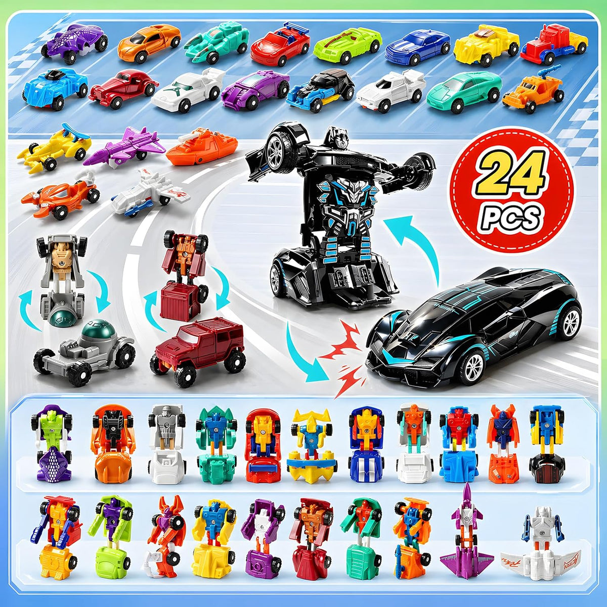 日英美直送 Mini Transforming Cars Robot Toys Advent Calendar 聖誕倒數日曆 兒童款 聖誕快樂特輯 不參與$900免運 滿$900可加$25免運到順豐站/智能櫃 Christmas Advent Calendars 2026
