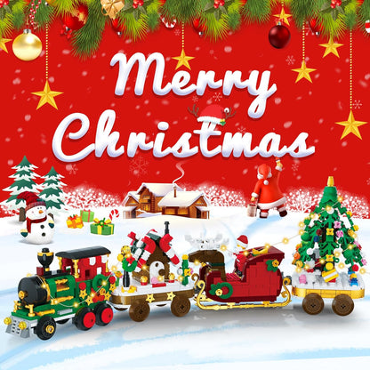 英美直送 LED Christmas Train Building Blocks Set 聖誕倒數日曆 大人款/兒童款 聖誕快樂特輯 聖誕倒數日曆A 不參與$900免運 滿$900可加$25免運 Christmas Advent Calendars 2025