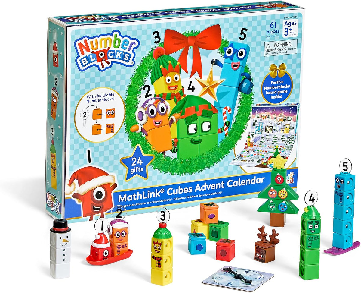 日英美直送 Numberblocks MathLink Cubes Advent Calendar 聖誕倒數日曆 兒童款 聖誕快樂特輯 不參與$900免運 滿$900可加$25免運到順豐站/智能櫃 Christmas Advent Calendars 2026