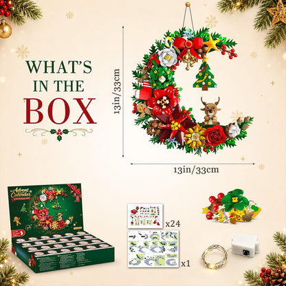 日英美直送 LED Christmas Moon Wreath Building Set Advent Calendar 聖誕倒數日曆 大人款/兒童款 聖誕快樂特輯 不參與$900免運 滿$900可加$25免運到順豐站/智能櫃 Christmas Advent Calendars 2026