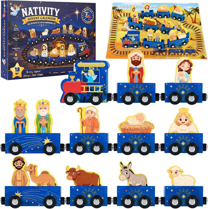 日英美直送 Wooden Nativity Train Advent Calendar 聖誕倒數日曆 兒童款 聖誕快樂特輯 不參與$900免運 滿$900可加$25免運到順豐站/智能櫃 Christmas Advent Calendars 2026