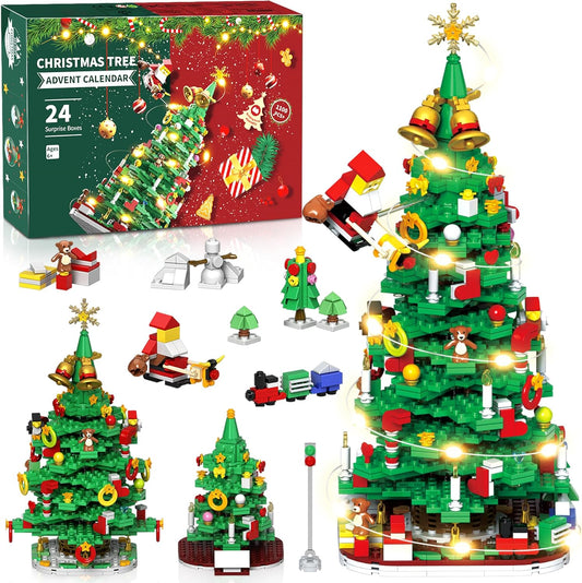 英美直送 LED Christmas Tree Building Blocks Set 聖誕倒數日曆 大人款/兒童款 聖誕快樂特輯 聖誕倒數日曆A 不參與$900免運 滿$900可加$25免運 Christmas Advent Calendars 2025