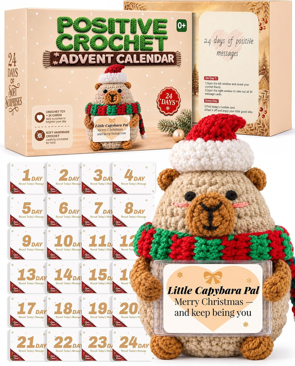 日英美直送 Crochet with 24 Affirmation Cards Advent Calendar 聖誕倒數日曆 大人款/兒童款 聖誕快樂特輯 不參與$900免運 滿$900可加$25免運到順豐站/智能櫃 Christmas Advent Calendars 2026