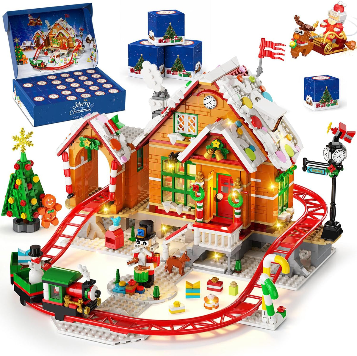 日英美直送 LED Gingerbread House Roller Coaster Building Set Advent Calendar 聖誕倒數日曆 大人款/兒童款 聖誕快樂特輯 不參與$900免運 滿$900可加$25免運到順豐站/智能櫃 Christmas Advent Calendars 2026