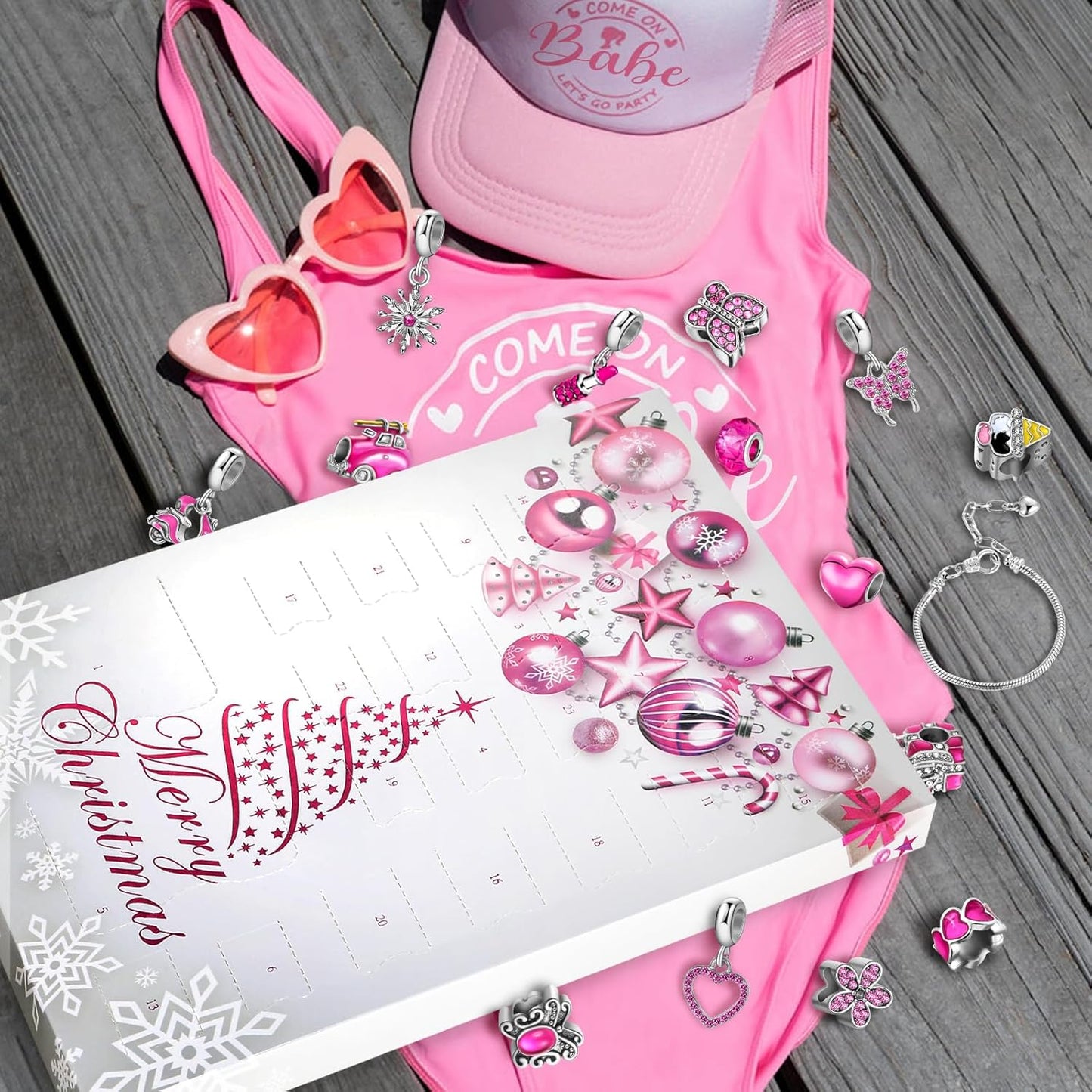 英美直送 Hot Pink Jewelry 聖誕倒數日曆 大人款 聖誕快樂特輯 聖誕倒數日曆A 不參與$900免運 滿$900可加$25免運 Christmas Advent Calendars 2025