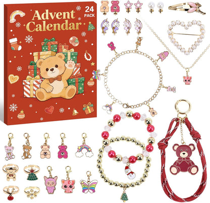 日英美直送 Cute Bear Necklace Advent Calendar 聖誕倒數日曆 兒童款 聖誕快樂特輯 不參與$900免運 滿$900可加$25免運到順豐站/智能櫃 Christmas Advent Calendars 2026