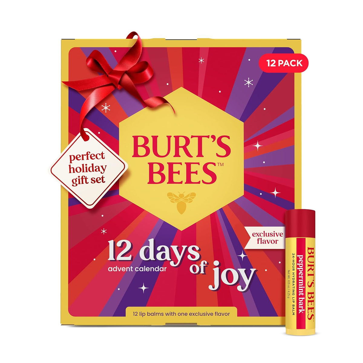 日英美直送 Burt's Bees Holiday Lip Balm 12 Day Advent Calendar 聖誕倒數日曆 大人款 聖誕快樂特輯 不參與$900免運 滿$900可加$25免運到順豐站/智能櫃 Christmas Advent Calendars 2026
