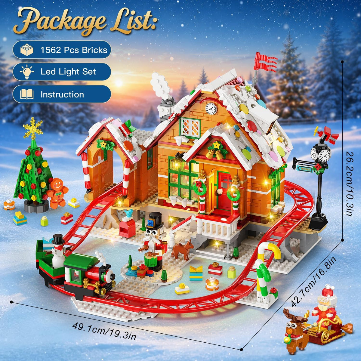 日英美直送 LED Gingerbread House Roller Coaster Building Set Advent Calendar 聖誕倒數日曆 大人款/兒童款 聖誕快樂特輯 不參與$900免運 滿$900可加$25免運到順豐站/智能櫃 Christmas Advent Calendars 2026