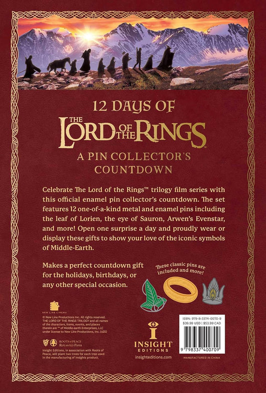 日英美直送 The Lord of the Rings: A Pin Collector's 12 Day Advent Calendar 聖誕倒數日曆 大人款/兒童款 聖誕快樂特輯 不參與$900免運 滿$900可加$25免運到順豐站/智能櫃 Christmas Advent Calendars 2026