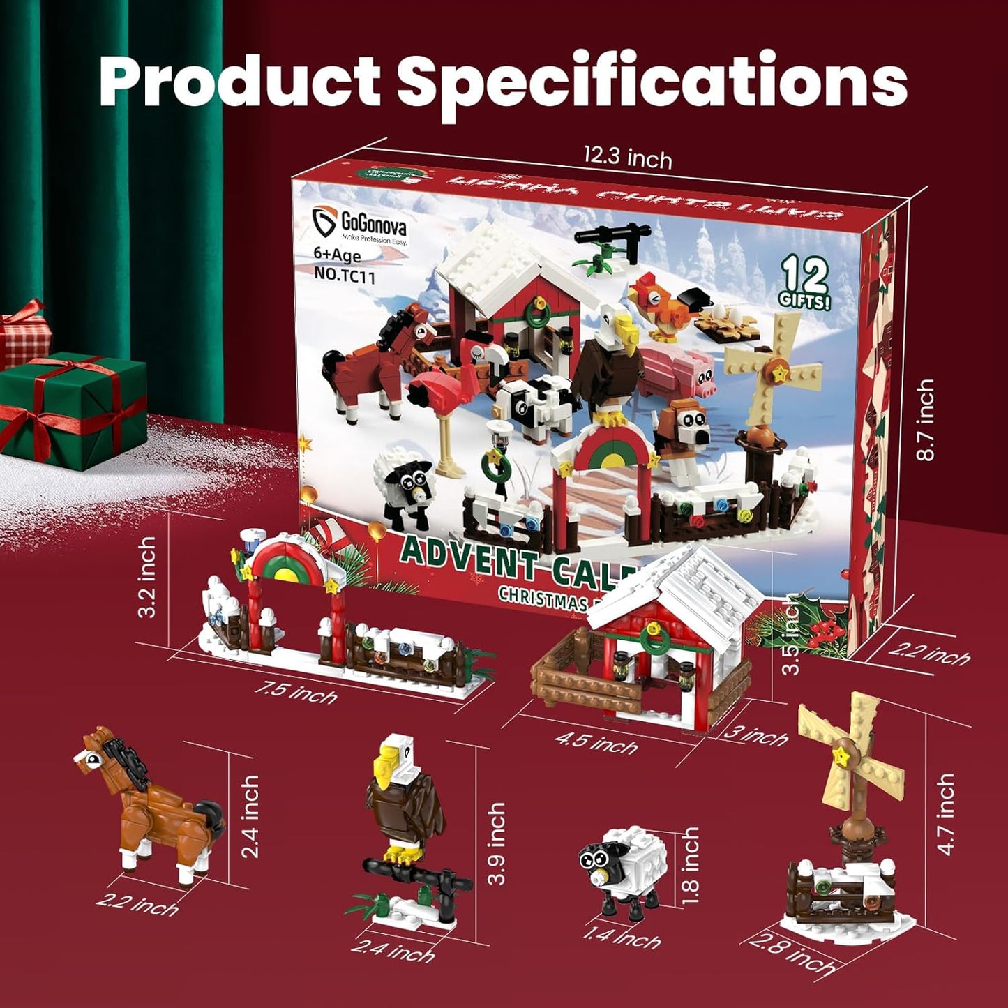 英美直送 Animal Farm Building Blocks Set 聖誕倒數日曆 兒童款 聖誕快樂特輯 聖誕倒數日曆A 不參與$900免運 滿$900可加$25免運 Christmas Advent Calendars 2025
