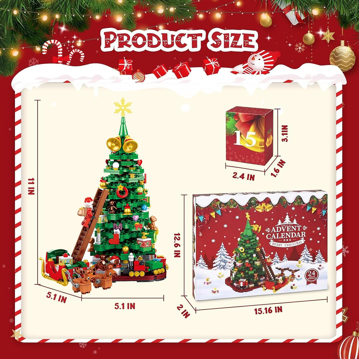 日英美直送 Christmas Tree Building Block Advent Calendar 聖誕倒數日曆 大人款/兒童款 聖誕快樂特輯 不參與$900免運 滿$900可加$25免運到順豐站/智能櫃 Christmas Advent Calendars 2026