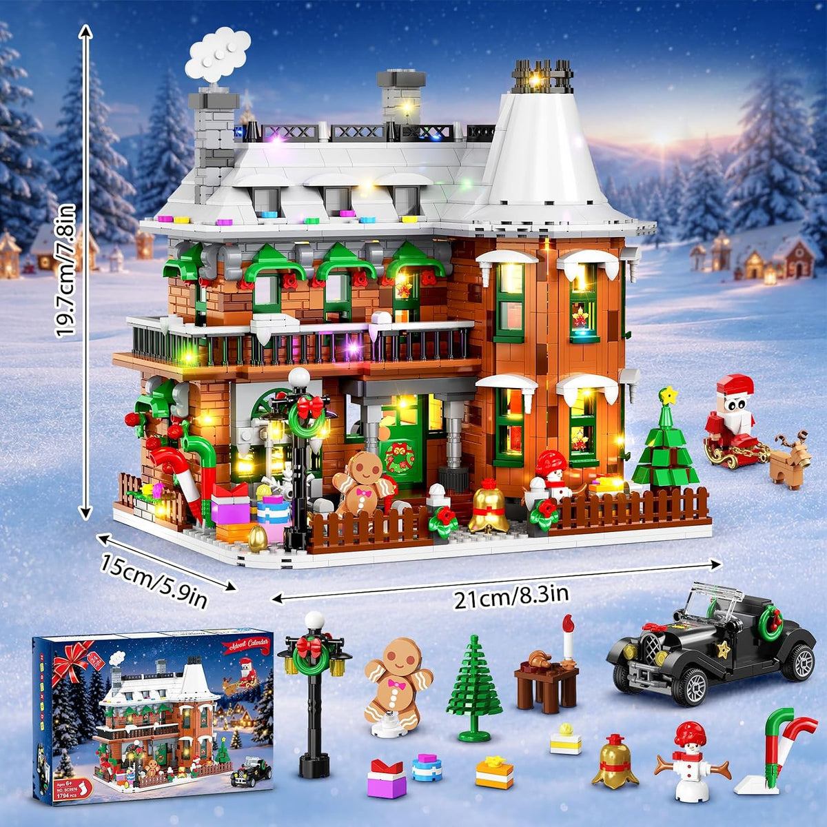 日英美直送 LED Gingerbread House Building Sets Advent Calendar 聖誕倒數日曆 大人款/兒童款 聖誕快樂特輯 不參與$900免運 滿$900可加$25免運到順豐站/智能櫃 Christmas Advent Calendars 2026
