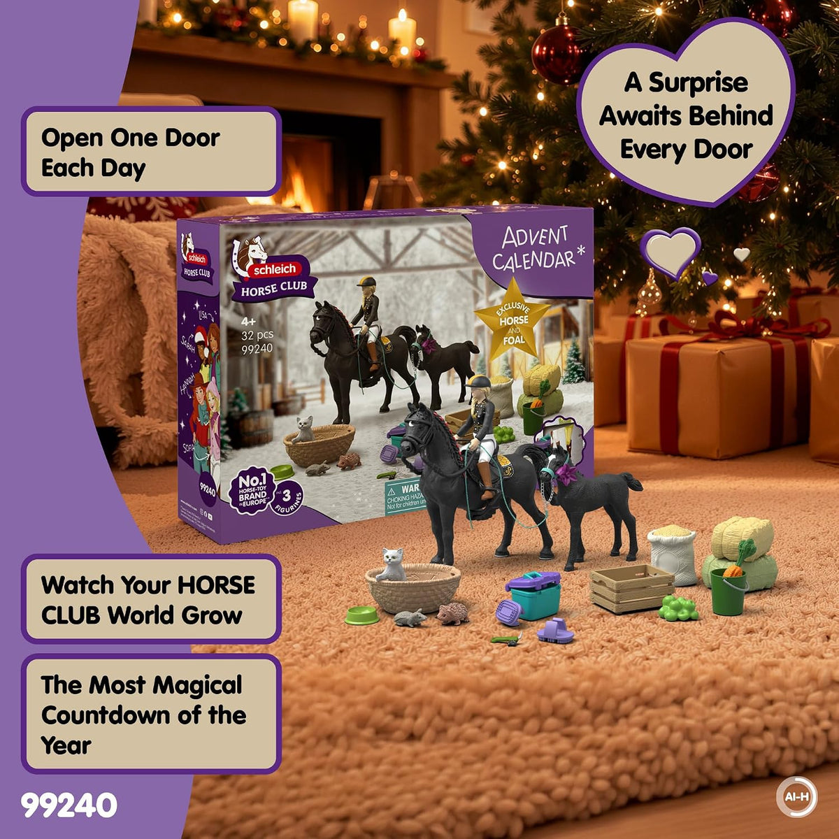 日英美直送 Schleich Horse Club Advent Calendar 聖誕倒數日曆 兒童款 聖誕快樂特輯 不參與$900免運 滿$900可加$25免運到順豐站/智能櫃 Christmas Advent Calendars 2026