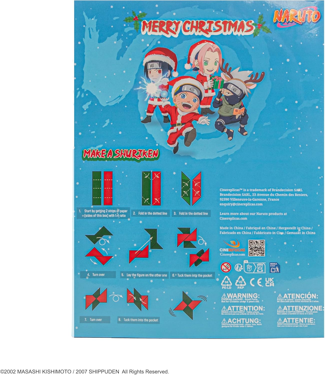 英美直送 CINEREPLICAS - Naruto 聖誕倒數日曆 大人款/兒童款 聖誕快樂特輯 聖誕倒數日曆A 不參與$900免運 滿$900可加$25免運 Christmas Advent Calendars 2025