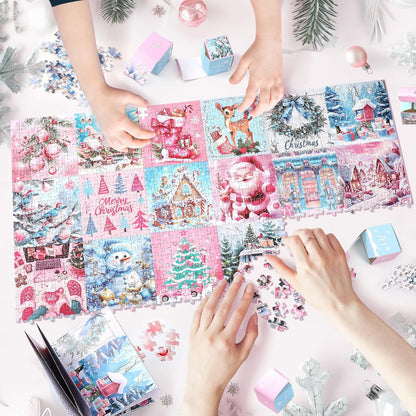 英美直送 Jigsaw Puzzles Pink Xmas 聖誕倒數日曆 大人款/兒童款 聖誕快樂特輯 聖誕倒數日曆A 不參與$900免運 滿$900可加$25免運 Christmas Advent Calendars 2025