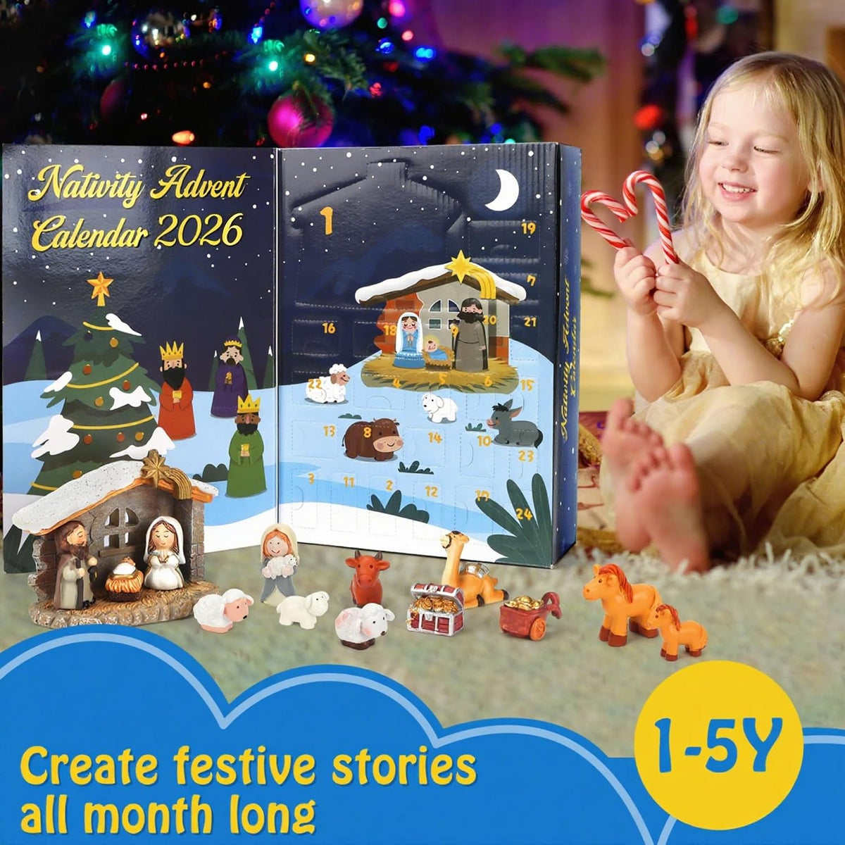 日英美直送 Nativity Set Advent Calendar 聖誕倒數日曆 兒童款 聖誕快樂特輯 不參與$900免運 滿$900可加$25免運到順豐站/智能櫃 Christmas Advent Calendars 2026
