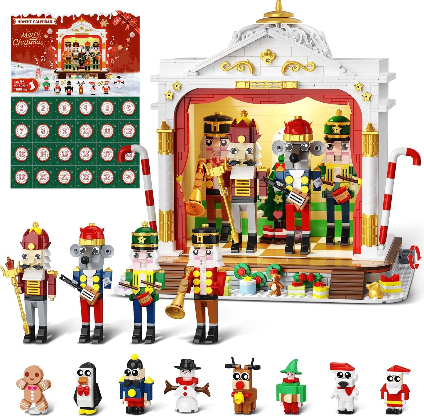 英美直送 LED Nutcracker Theater 聖誕倒數日曆 大人款/兒童款 聖誕快樂特輯 聖誕倒數日曆A 不參與$900免運 滿$900可加$25免運 Christmas Advent Calendars 2025