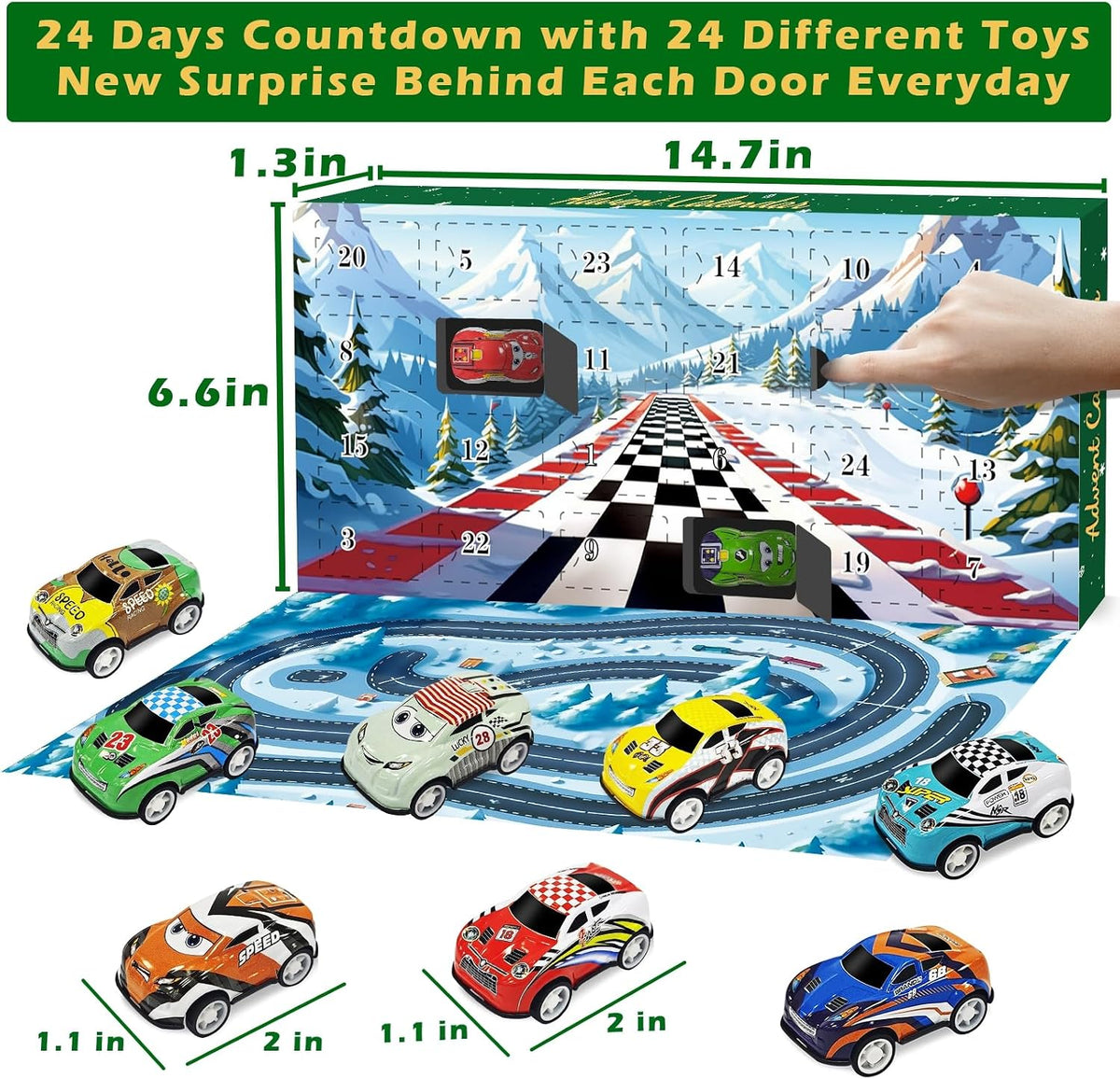 日英美直送 Pull Back Cars Advent Calendar 聖誕倒數日曆 兒童款 聖誕快樂特輯 不參與$900免運 滿$900可加$25免運到順豐站/智能櫃 Christmas Advent Calendars 2026