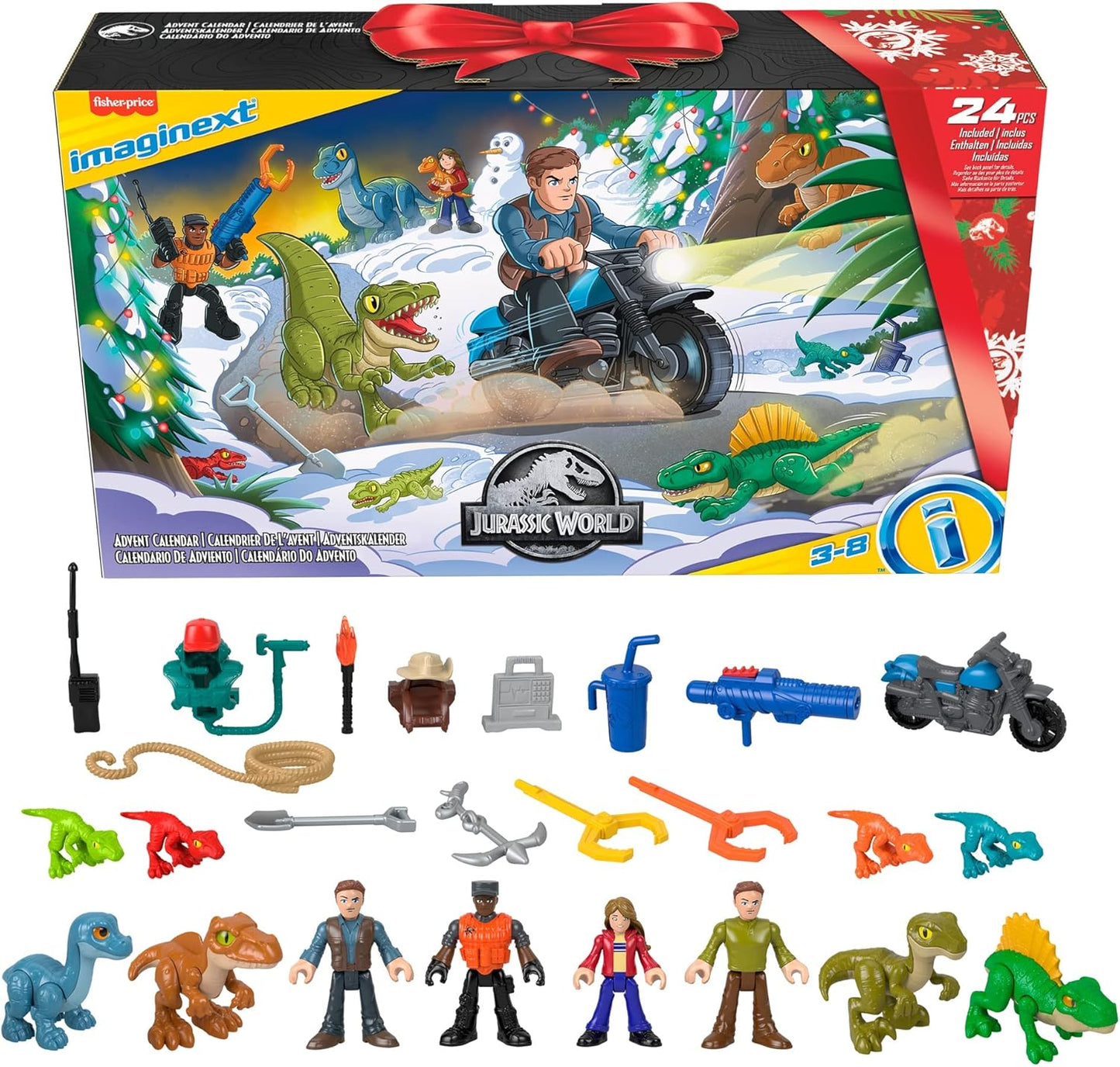 英美直送 Fisher-Price Imaginext Jurassic World 聖誕倒數日曆 兒童款 聖誕快樂特輯 聖誕倒數日曆A 不參與$900免運 滿$900可加$25免運 Christmas Advent Calendars 2025