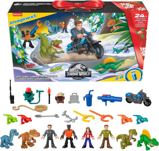 英美直送 Fisher-Price Imaginext Jurassic World 聖誕倒數日曆 兒童款 聖誕快樂特輯 聖誕倒數日曆A 不參與$900免運 滿$900可加$25免運 Christmas Advent Calendars 2025
