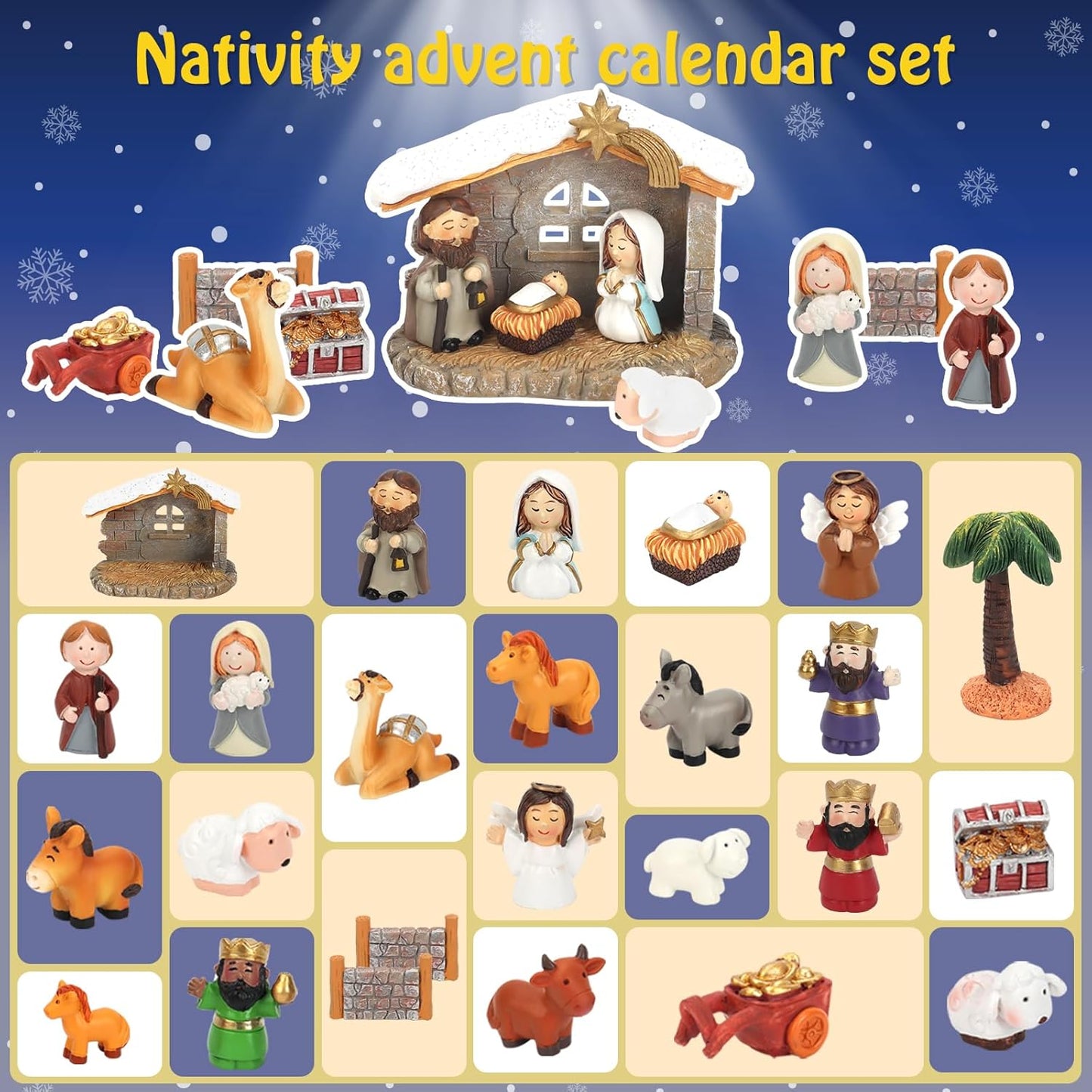 英美直送 Nativity Set 聖誕倒數日曆 兒童款 聖誕快樂特輯 聖誕倒數日曆A 不參與$900免運 滿$900可加$25免運 Christmas Advent Calendars 2025