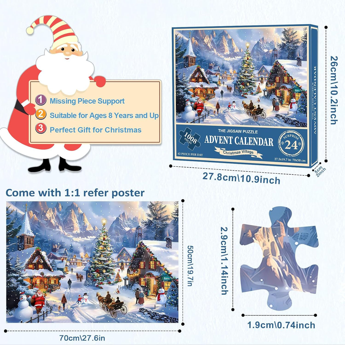 日英美直送 Jigsaw Puzzle Advent Calendar 聖誕倒數日曆 大人款/兒童款 聖誕快樂特輯 不參與$900免運 滿$900可加$25免運到順豐站/智能櫃 Christmas Advent Calendars 2026