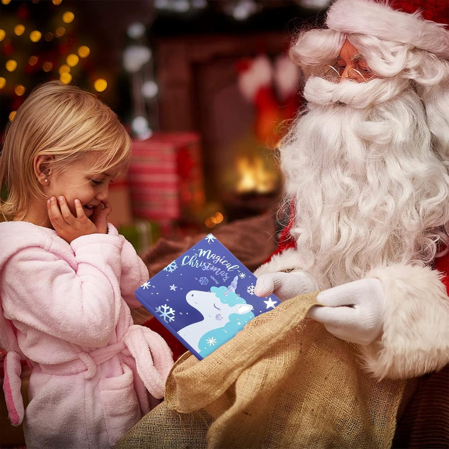 英美直送 Blind Box Blue UnicornTheme DIY 聖誕倒數日曆 兒童款 聖誕快樂特輯 聖誕倒數日曆A 不參與$900免運 滿$900可加$25免運 Christmas Advent Calendars 2025