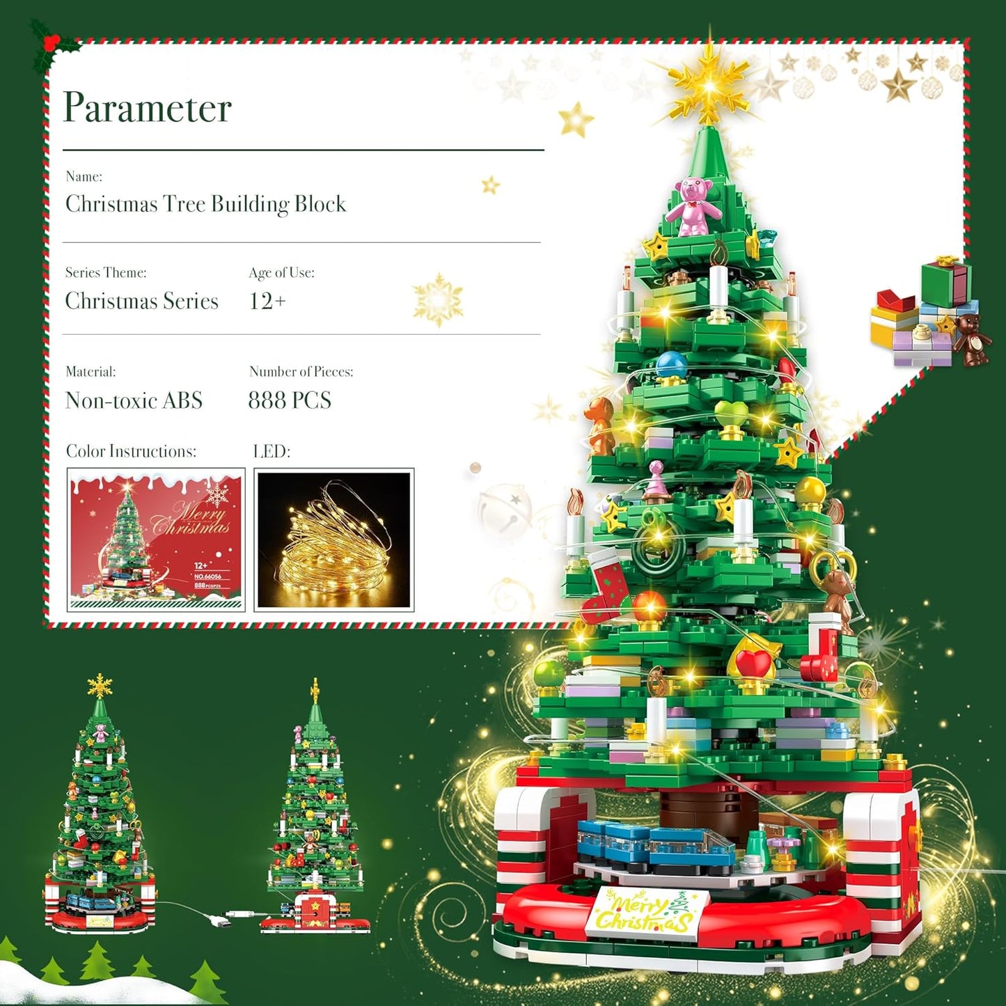 英美直送 LED Christmas Tree Building Set 聖誕倒數日曆 大人款/兒童款 聖誕快樂特輯 聖誕倒數日曆A 不參與$900免運 滿$900可加$25免運 Christmas Advent Calendars 2025