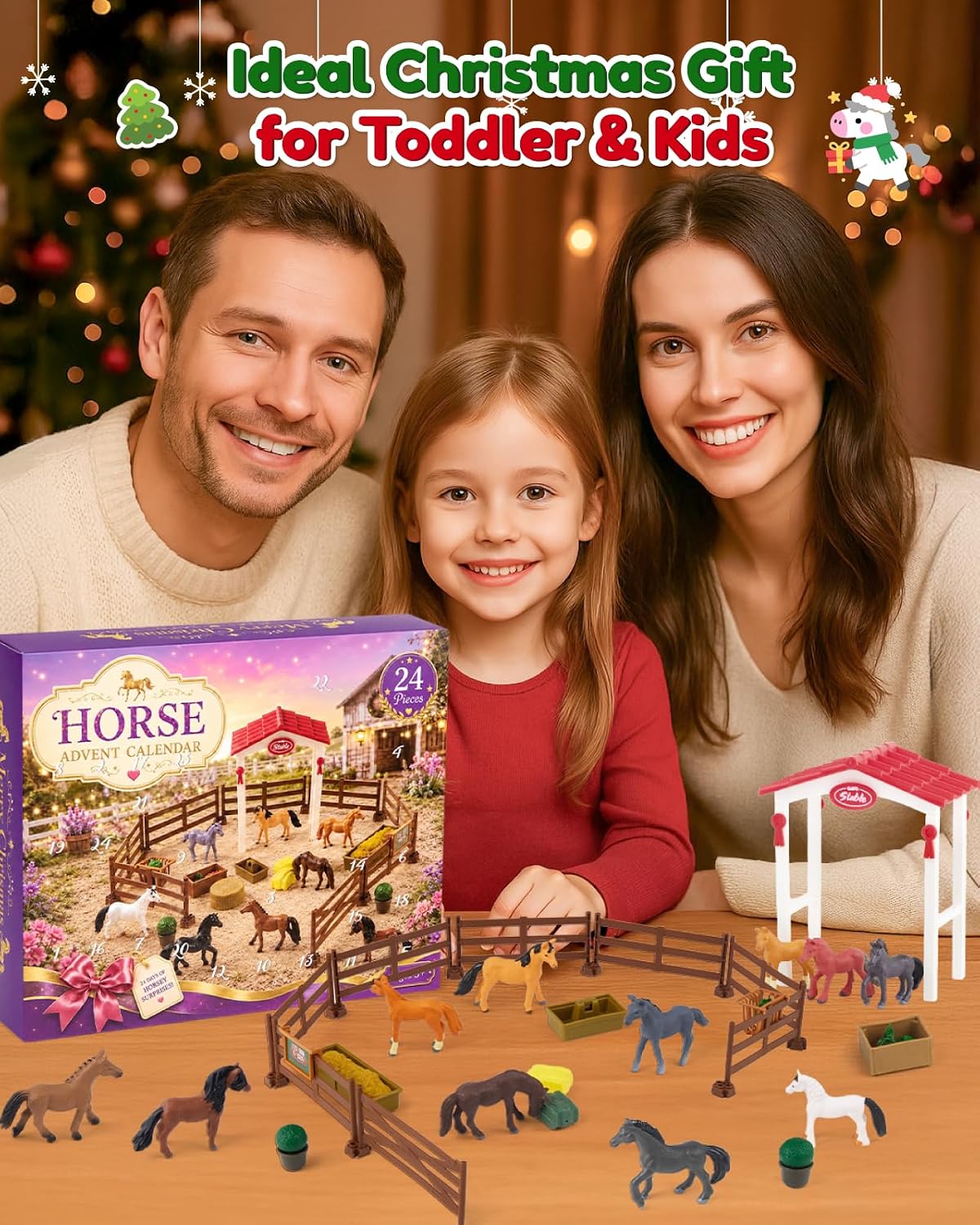 日英美直送 Horse Advent Calendar 聖誕倒數日曆 兒童款 聖誕快樂特輯 不參與$900免運 滿$900可加$25免運到順豐站/智能櫃 Christmas Advent Calendars 2026