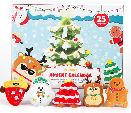 英美直送 Mini Plush Cute Emotional Plushies 聖誕倒數日曆 大人款/兒童款 聖誕快樂特輯 聖誕倒數日曆A 不參與$900免運 滿$900可加$25免運 Christmas Advent Calendars 2025