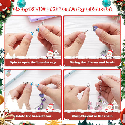 英美直送 DIY Charm Bracelets & Necklaces Kits 聖誕倒數日曆 兒童款 聖誕快樂特輯 聖誕倒數日曆A 不參與$900免運 滿$900可加$25免運 Christmas Advent Calendars 2025