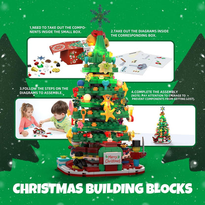 英美直送 LED Christmas Tree Building Blocks Set 聖誕倒數日曆 大人款/兒童款 聖誕快樂特輯 聖誕倒數日曆A 不參與$900免運 滿$900可加$25免運 Christmas Advent Calendars 2025