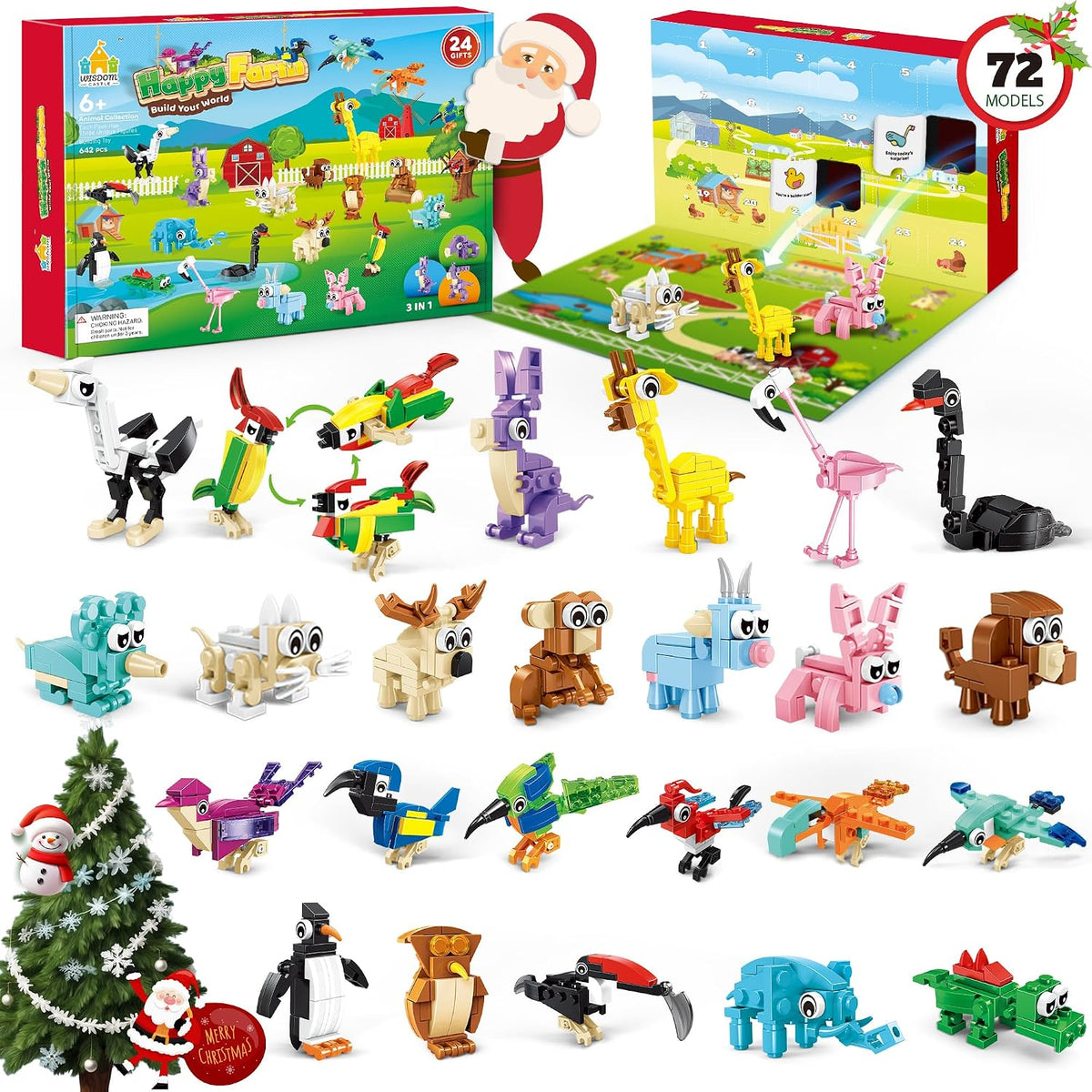 日英美直送 Animal Building Toy Advent Calendar 聖誕倒數日曆 兒童款 聖誕快樂特輯 不參與$900免運 滿$900可加$25免運到順豐站/智能櫃 Christmas Advent Calendars 2026