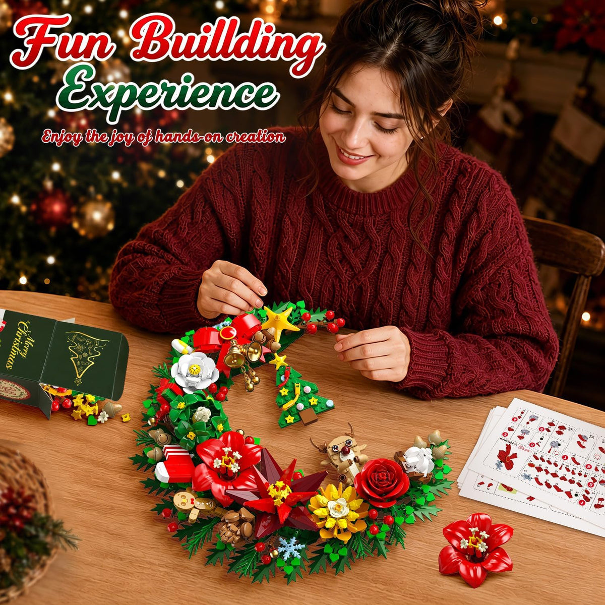 日英美直送 LED Christmas Moon Wreath Building Set Advent Calendar 聖誕倒數日曆 大人款/兒童款 聖誕快樂特輯 不參與$900免運 滿$900可加$25免運到順豐站/智能櫃 Christmas Advent Calendars 2026