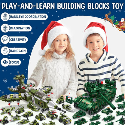 英美直送 STEM Military Toys Building Blocks 聖誕倒數日曆 兒童款 聖誕快樂特輯 聖誕倒數日曆A 不參與$900免運 滿$900可加$25免運 Christmas Advent Calendars 2025
