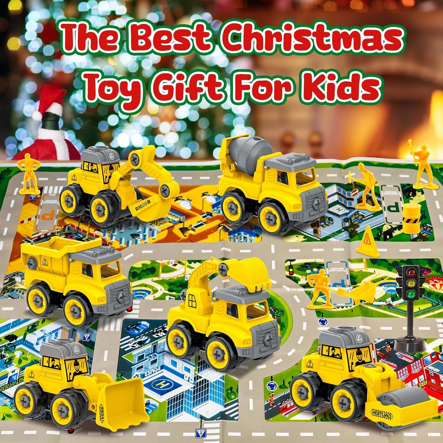 英美直送 Construction Car Toys with Electric Drill DIY Assembly Building STEM Toys 聖誕倒數日曆 兒童款 聖誕快樂特輯 聖誕倒數日曆A 不參與$900免運 滿$900可加$25免運 Christmas Advent Calendars 2025