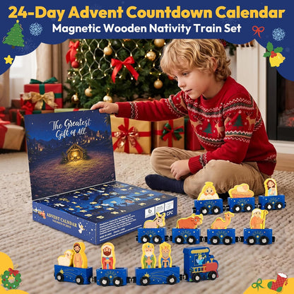 日英美直送 Wooden Nativity Train Advent Calendar 聖誕倒數日曆 兒童款 聖誕快樂特輯 不參與$900免運 滿$900可加$25免運到順豐站/智能櫃 Christmas Advent Calendars 2026